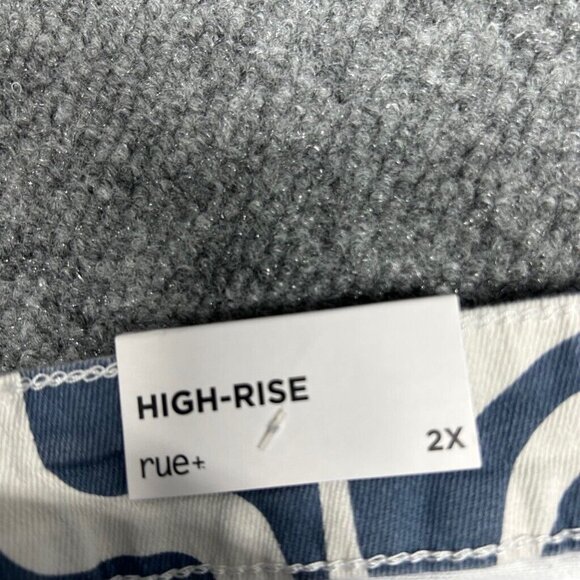Rue21 Jeans Womens Plus 2X Blue Denim Skate Straight Leg Stretch High Rise New - Picture 9 of 12